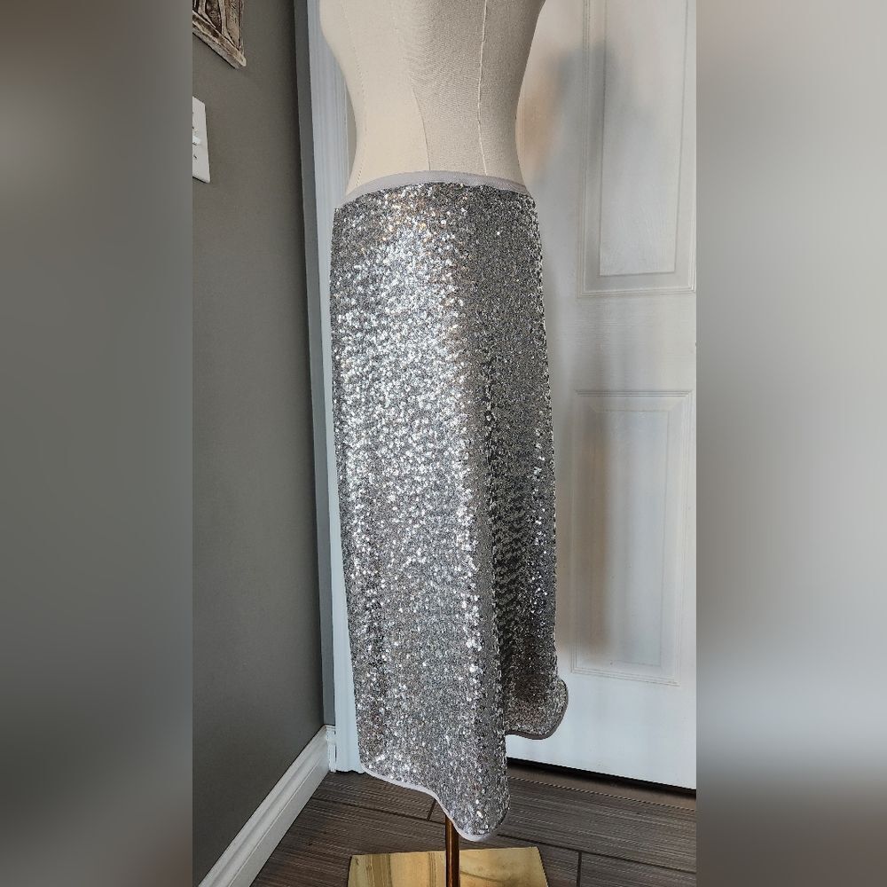 NWOT Victoria Secret silver sequin skirt - Size Small - Picture 7 of 9